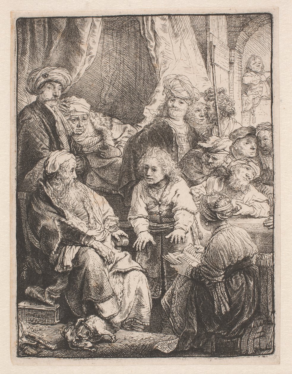 Jozef vertelt zijn dromen door Rembrandt van Rijn