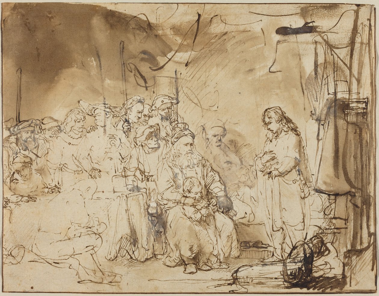 Jozef vertelt over zijn dromen door Rembrandt van Rijn