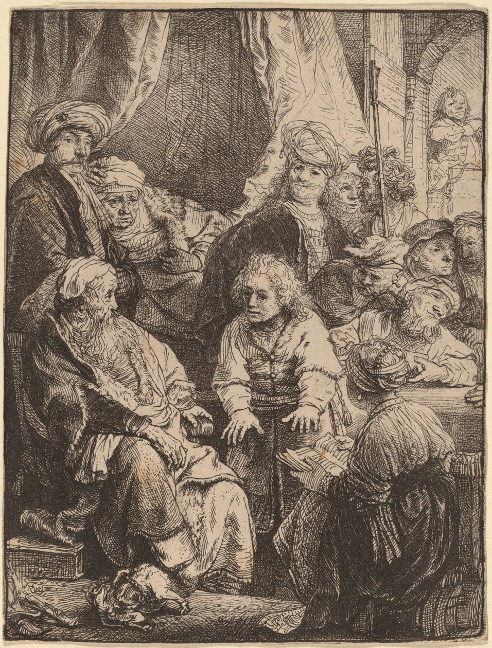 Jozef vertelt zijn dromen door Rembrandt van Rijn