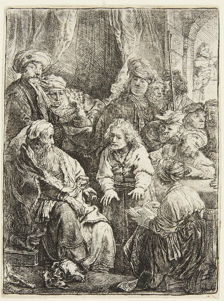 Jozef vertelt zijn droom door Rembrandt van Rijn