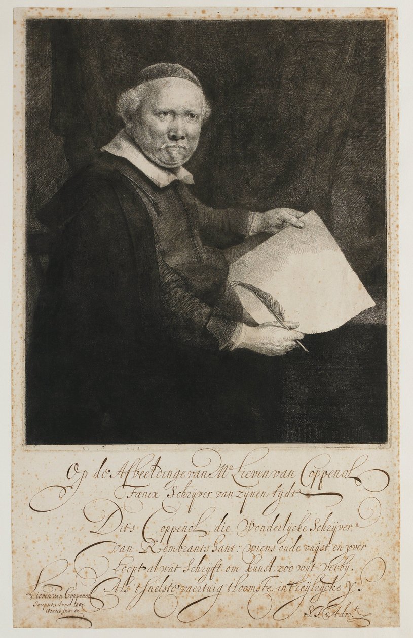 Lieven Willemsz van Coppenol door Rembrandt van Rijn