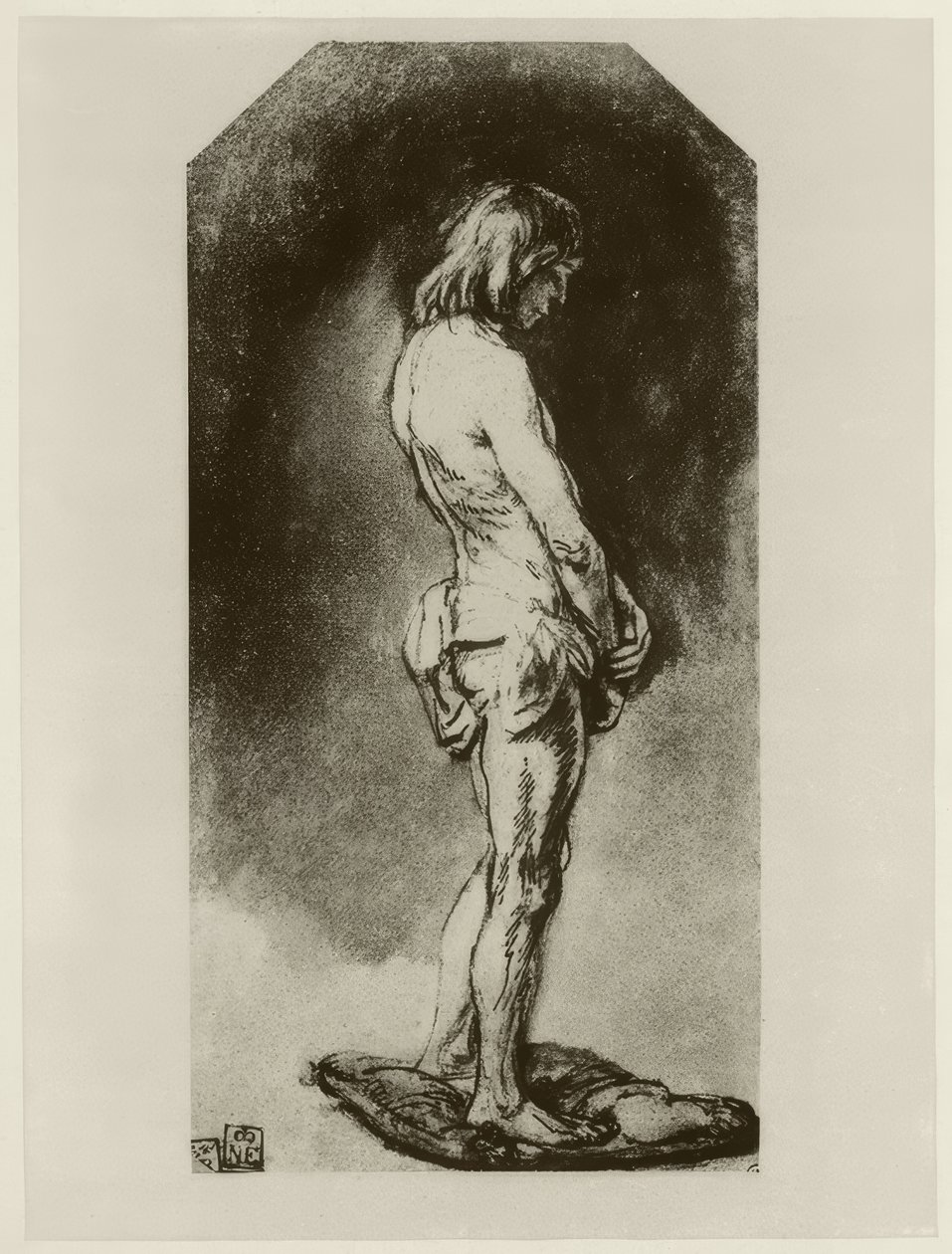 Mannelijk naakt door Rembrandt van Rijn