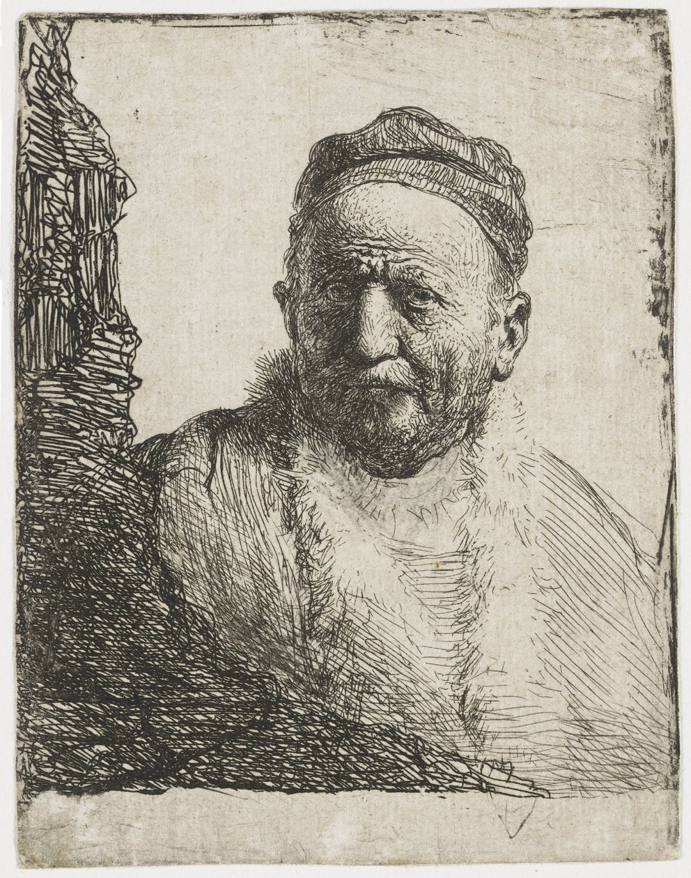 Man met kalotje door Rembrandt van Rijn