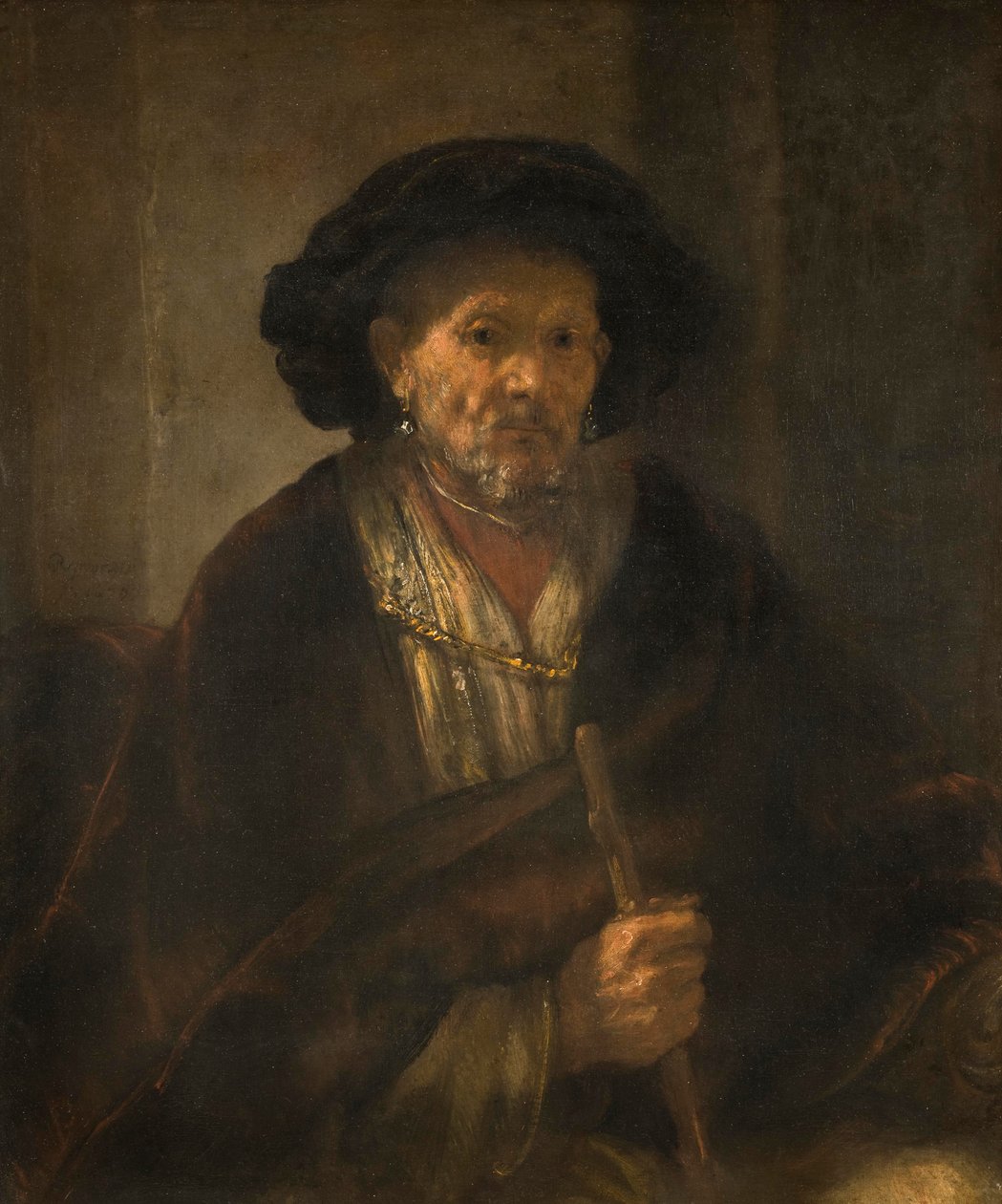 Portret van een Oude Man, 1655 door Rembrandt van Rijn