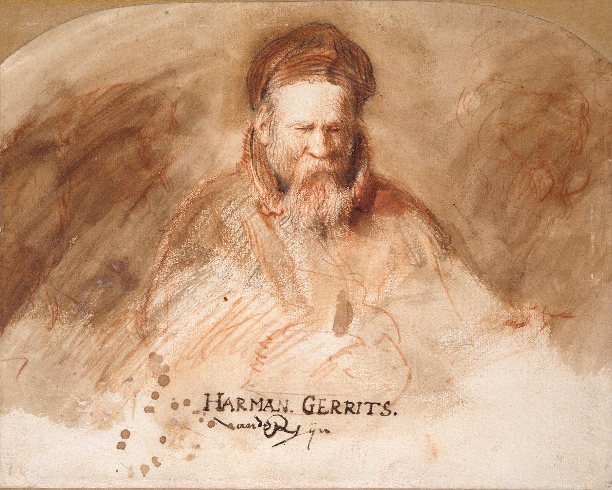 Portret van een Oude Man Rembrandts vader, 1625-1630 door Rembrandt van Rijn