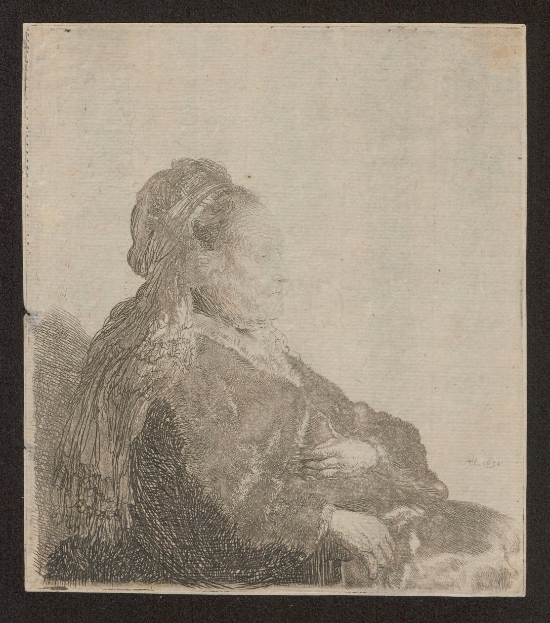 Portret van mijn moeder door Rembrandt van Rijn