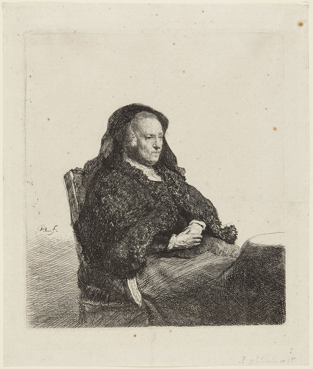 Rembrandts moeder door Rembrandt van Rijn