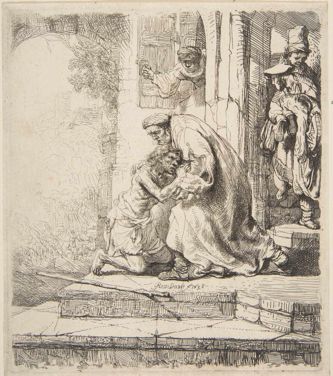 Terugkeer van de verloren zoon, 1620-69 door Rembrandt van Rijn