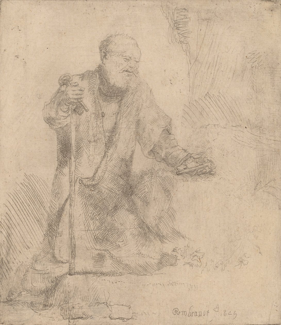 Sint Petrus in Boetedoening, 1645 door Rembrandt van Rijn