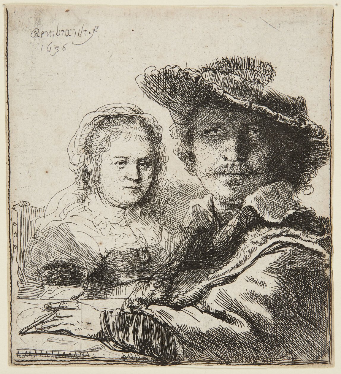 Zelfportret met Saskia door Rembrandt van Rijn