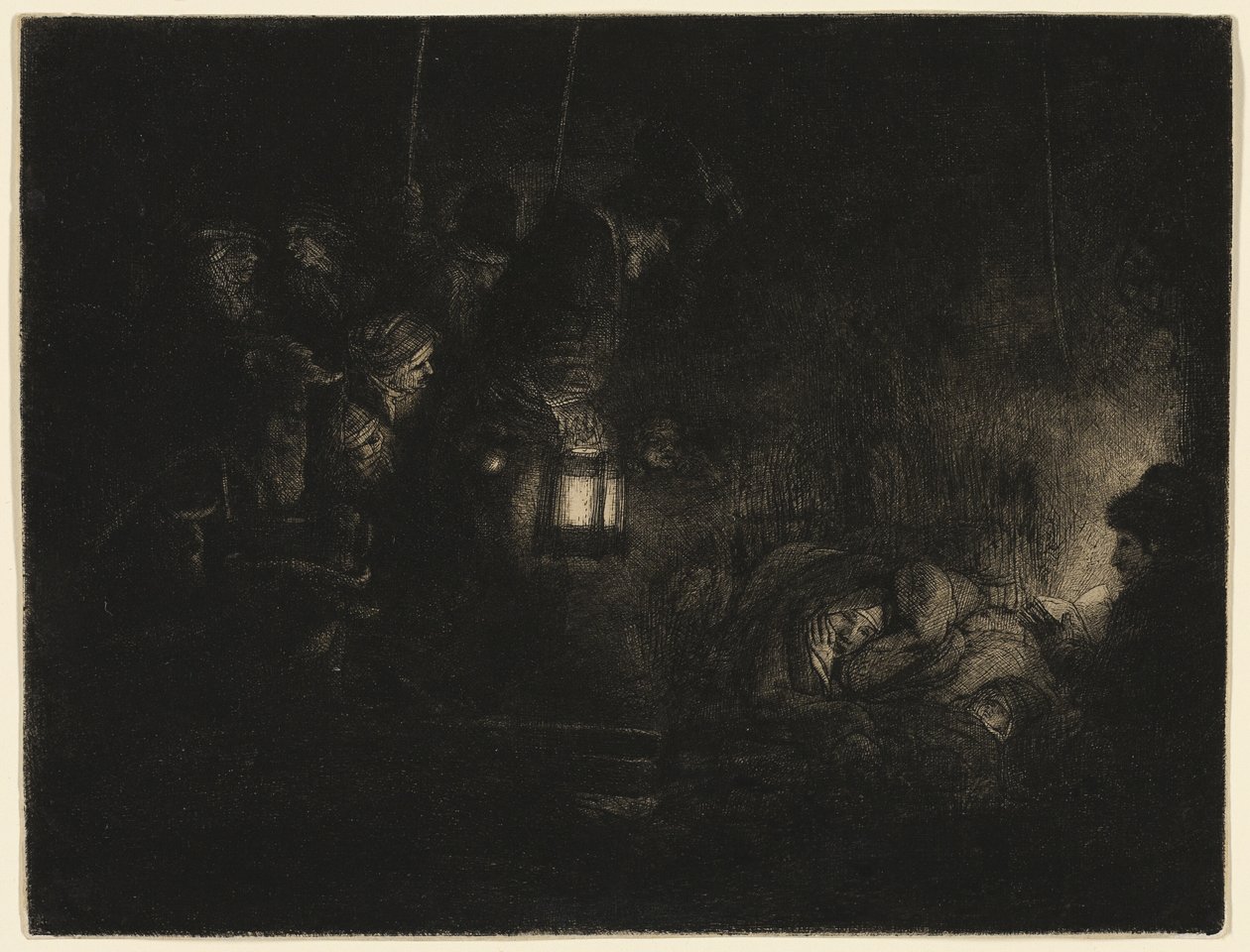 De aanbidding van de herders: een nachtstuk door Rembrandt van Rijn