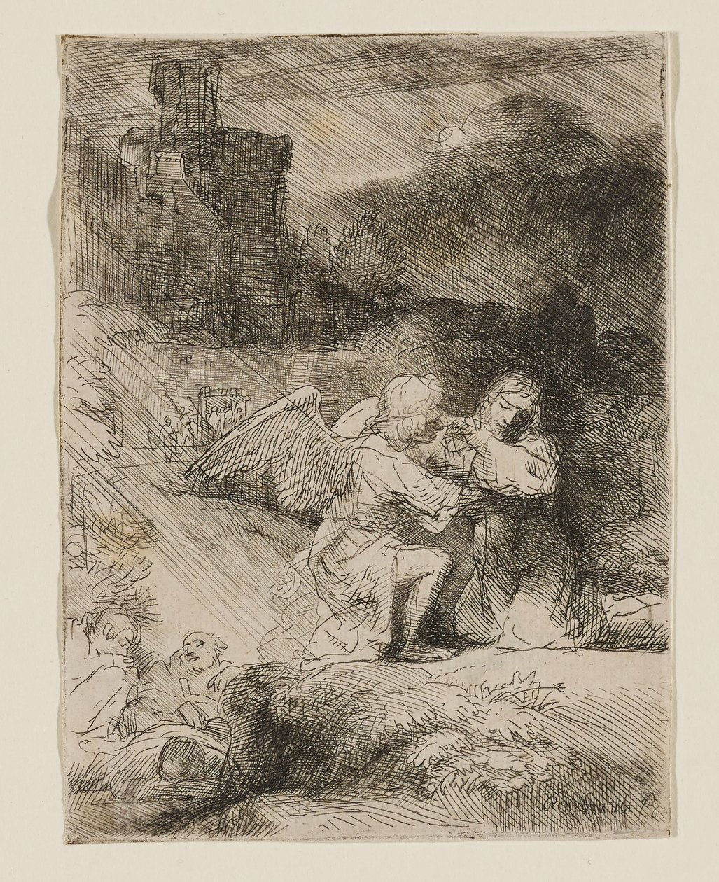 De lijdensweg in de tuin door Rembrandt van Rijn