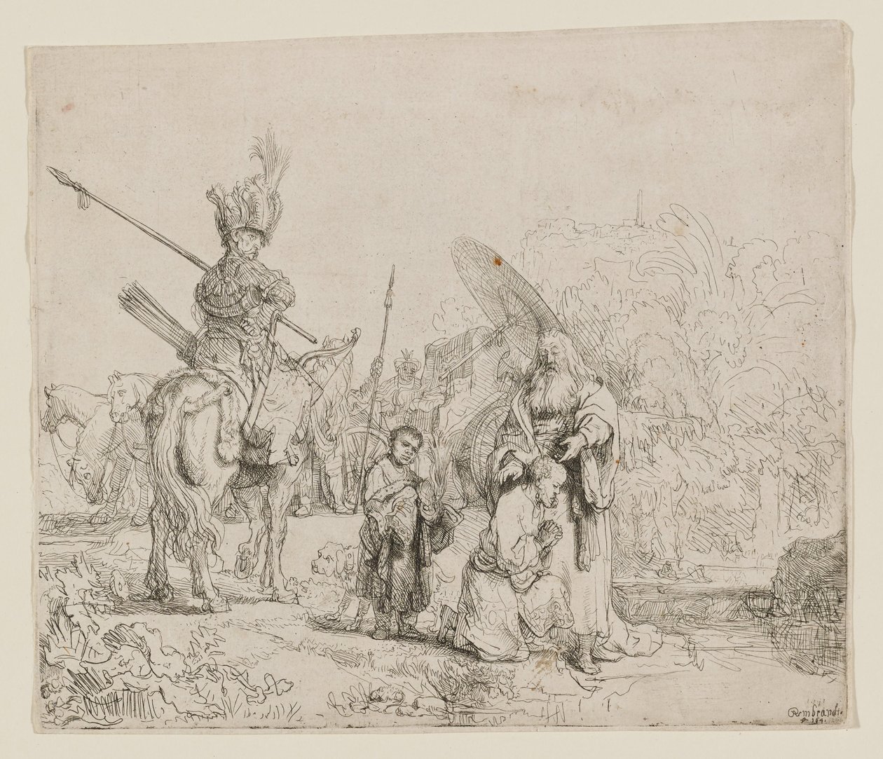 De doop van de eunuch door Rembrandt van Rijn
