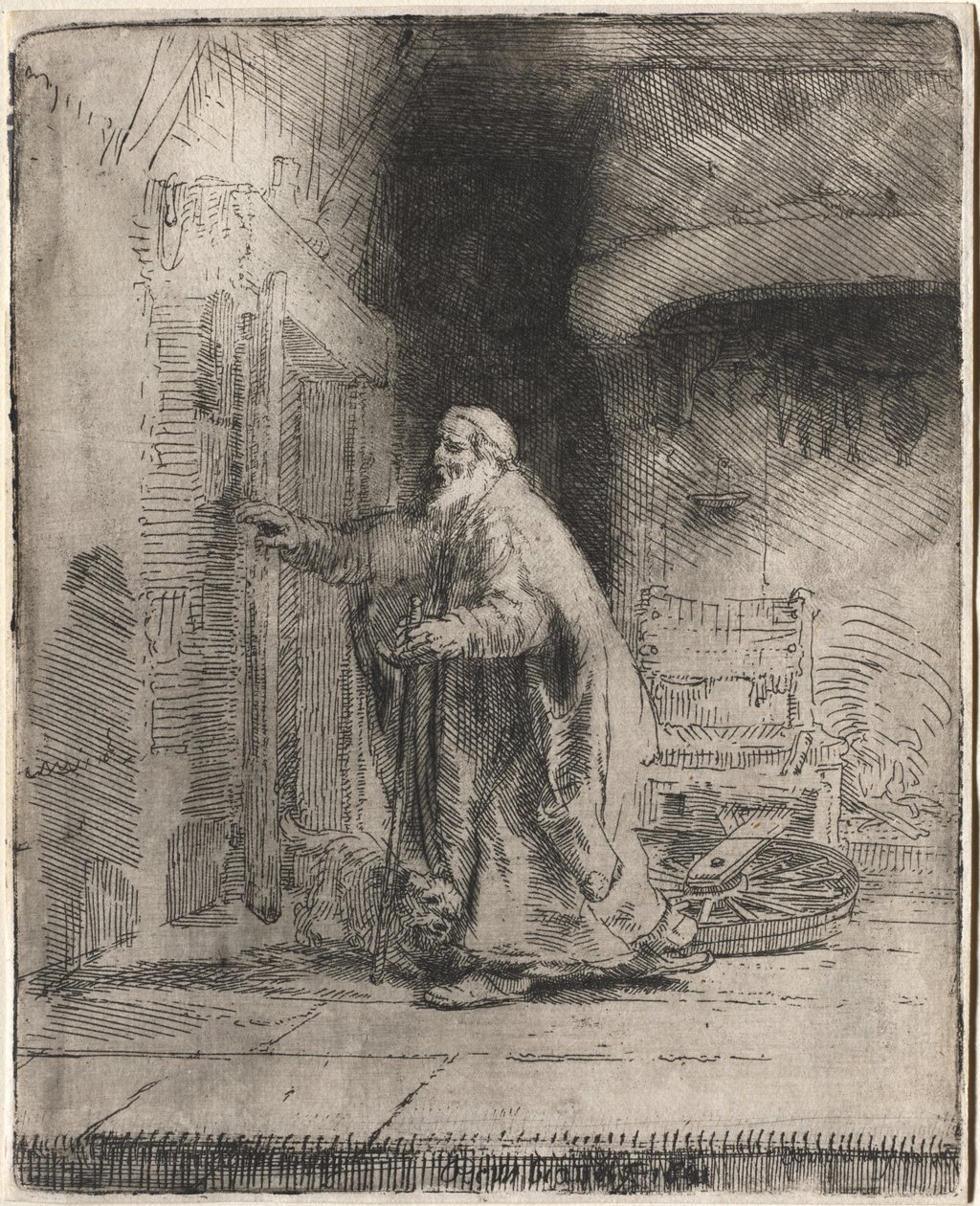 De blindheid van Tobit: de grote plaat door Rembrandt van Rijn