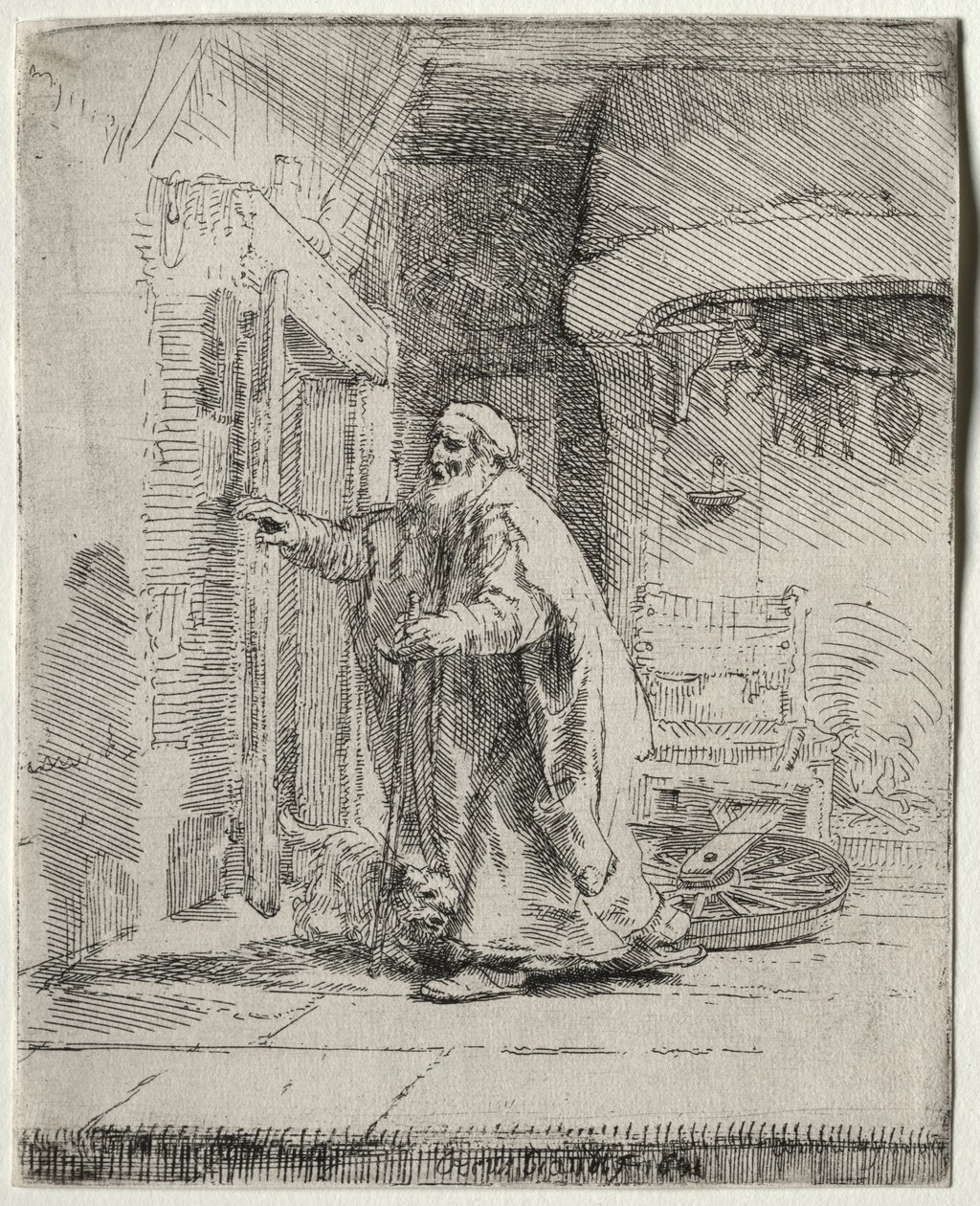De Blindheid van Tobit: De Grotere Plaat, 1651 door Rembrandt van Rijn