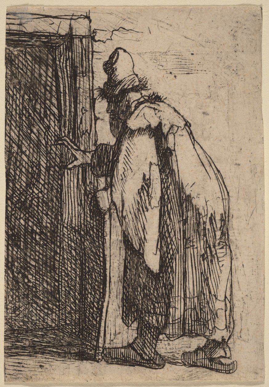 De blindheid van Tobit: een schets door Rembrandt van Rijn