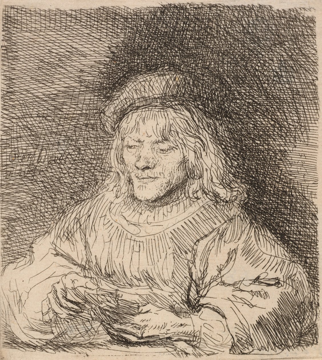 De Kaartspeler, 1641 door Rembrandt van Rijn