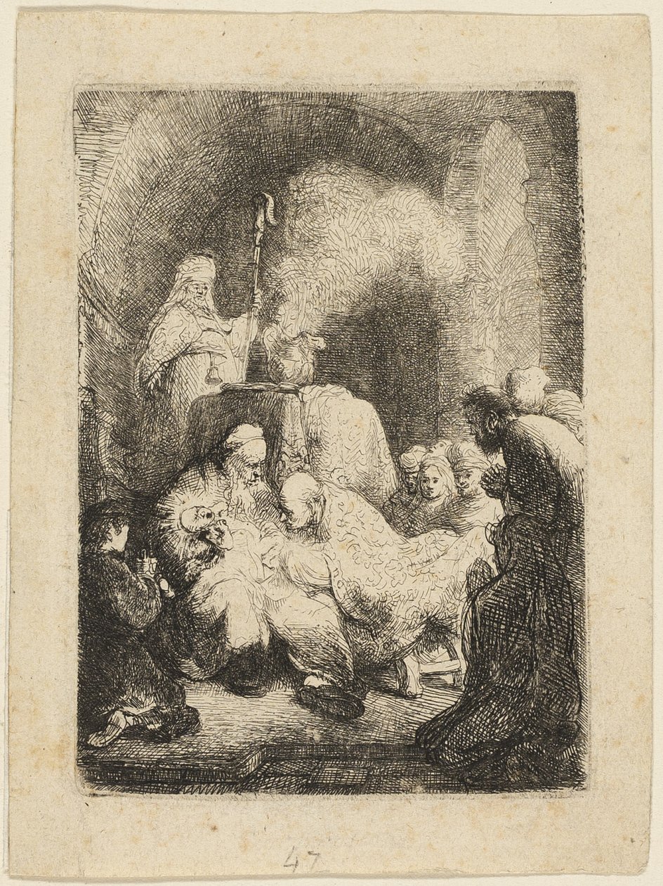 De Besnijdenis: Kleine Plaat door Rembrandt van Rijn