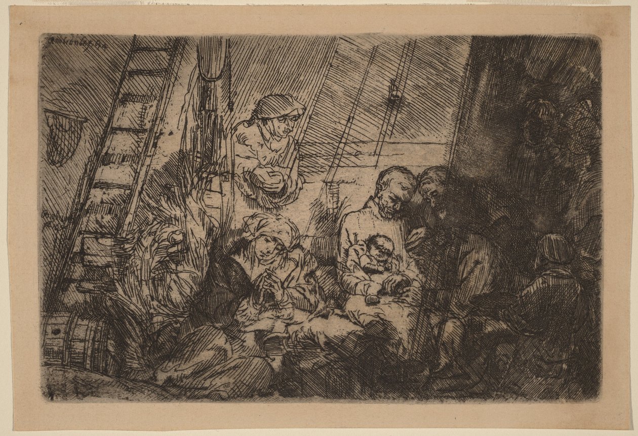 De besnijdenis in de stal door Rembrandt van Rijn