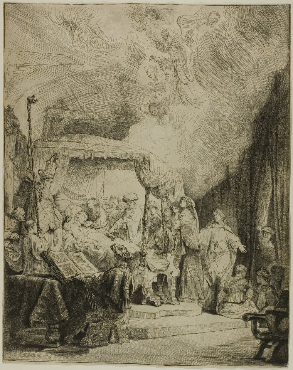 De dood van de maagd door Rembrandt van Rijn