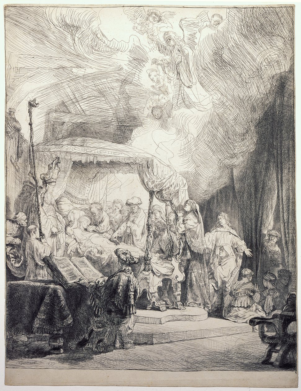 De dood van de Maagd door Rembrandt van Rijn