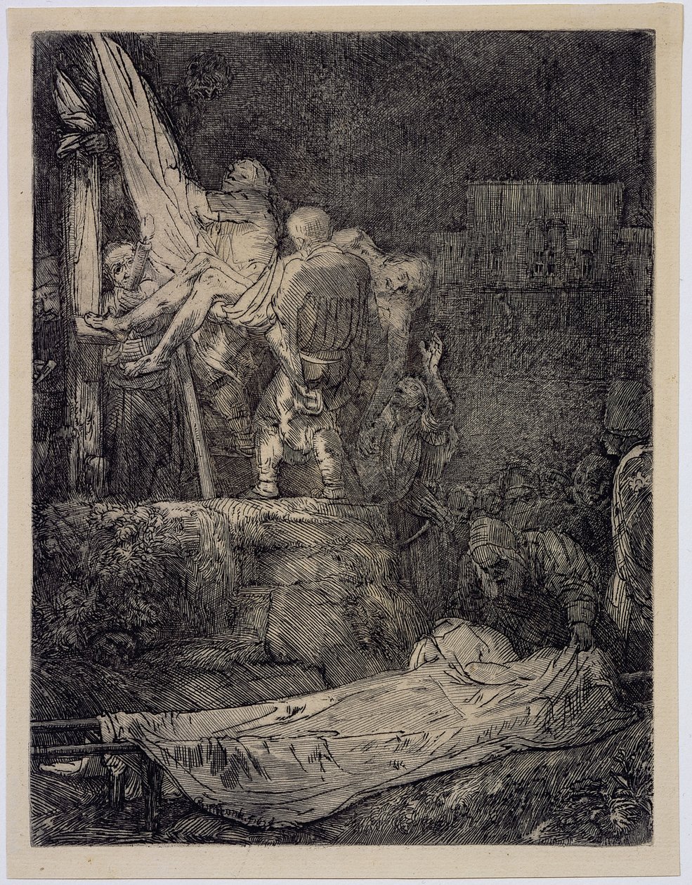 De Kruisafneming bij Toortslicht door Rembrandt van Rijn