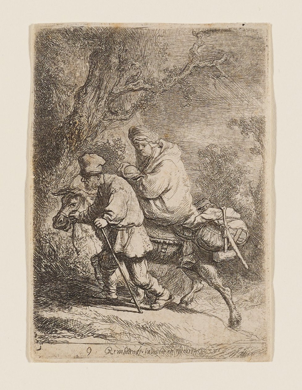 De vlucht naar Egypte door Rembrandt van Rijn