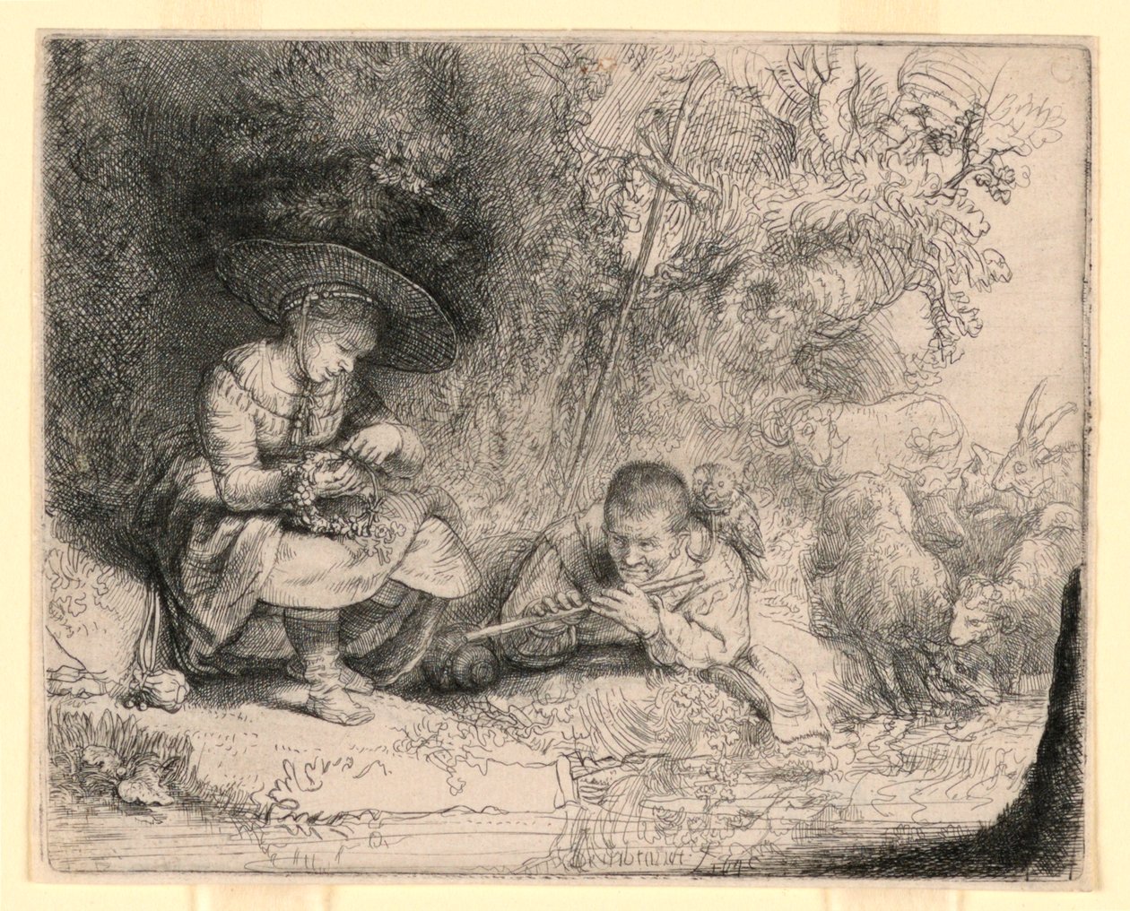 De Fluitspeler door Rembrandt van Rijn