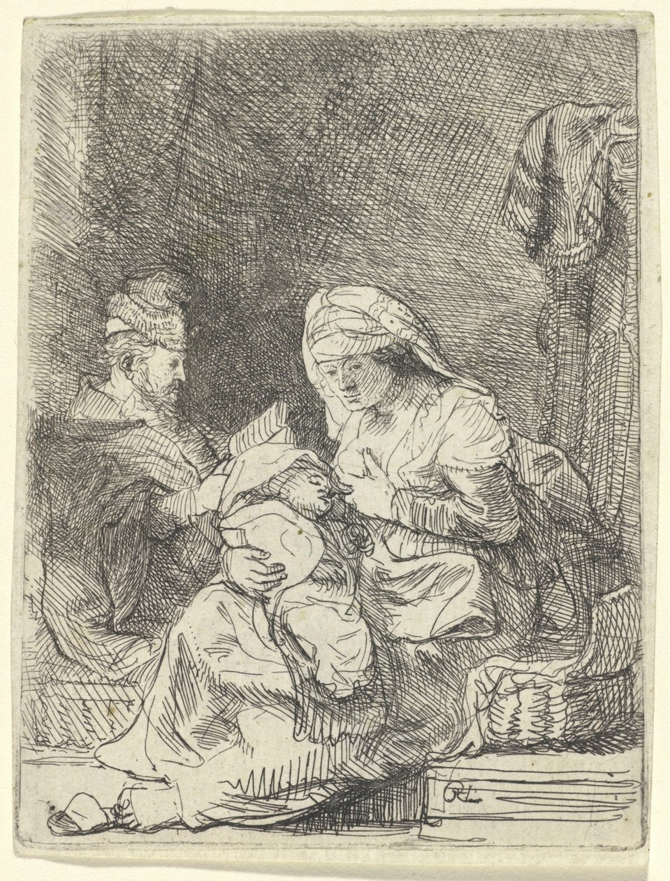 De Heilige Familie door Rembrandt van Rijn