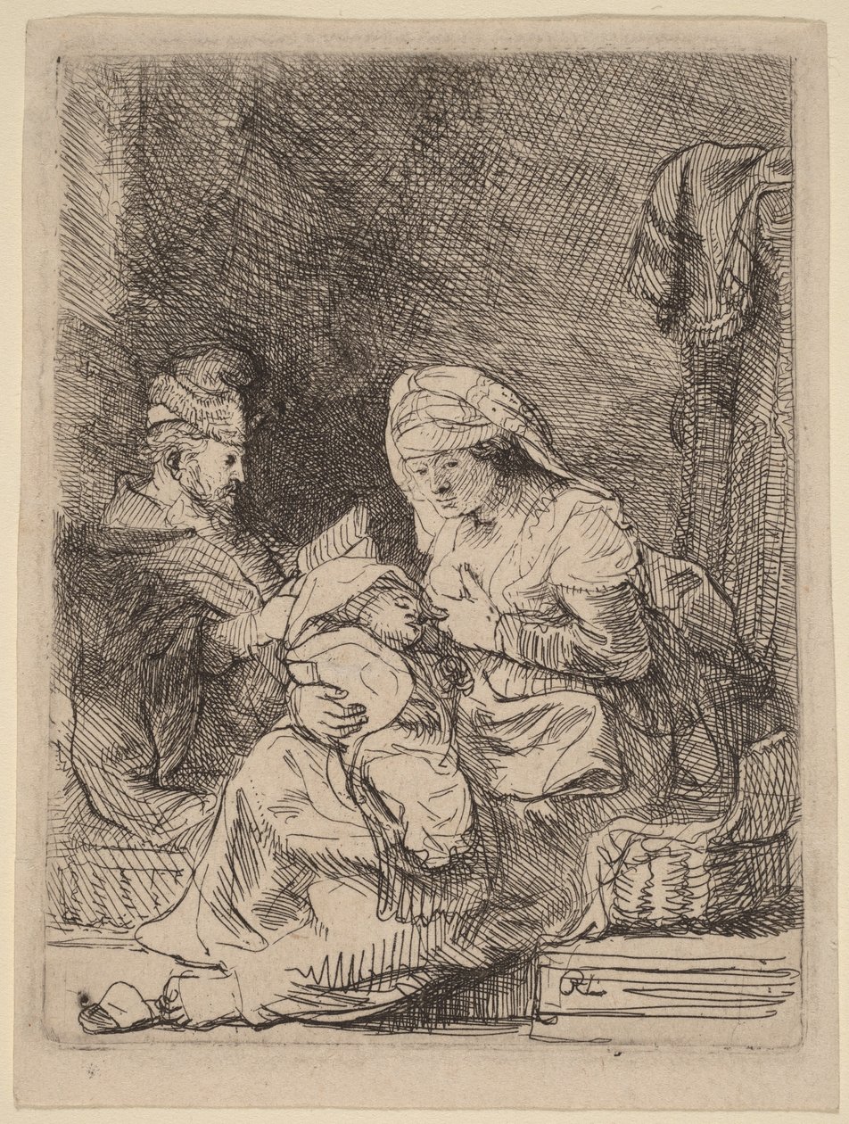 De Heilige Familie door Rembrandt van Rijn