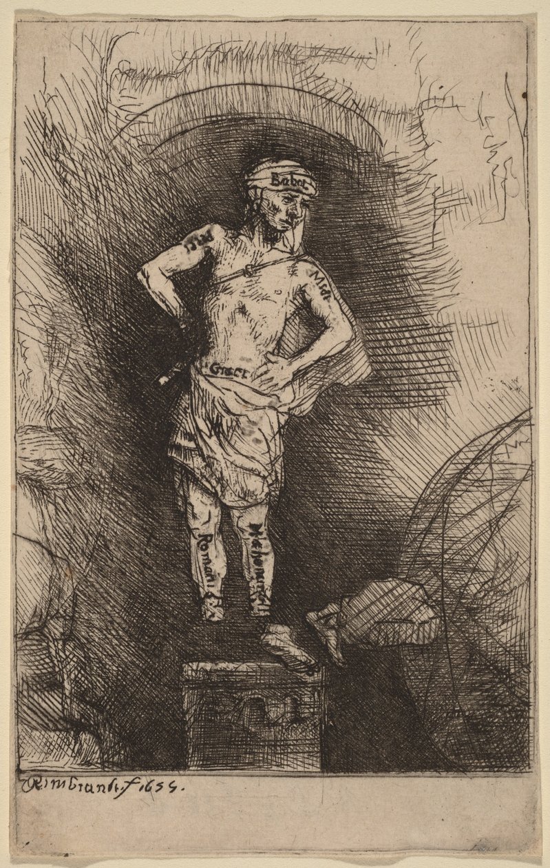 Het visioen van Nebukadnezar door Rembrandt van Rijn