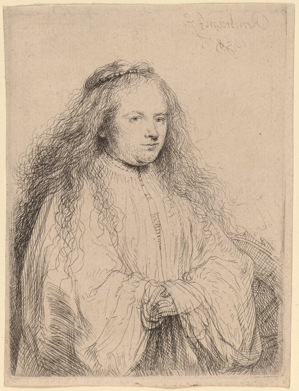 De Kleine Joodse Bruid (Saskia als Sint Catharina) door Rembrandt van Rijn