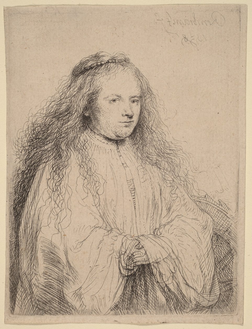 De kleine joodse bruid (Saskia als Sint-Catharina) door Rembrandt van Rijn