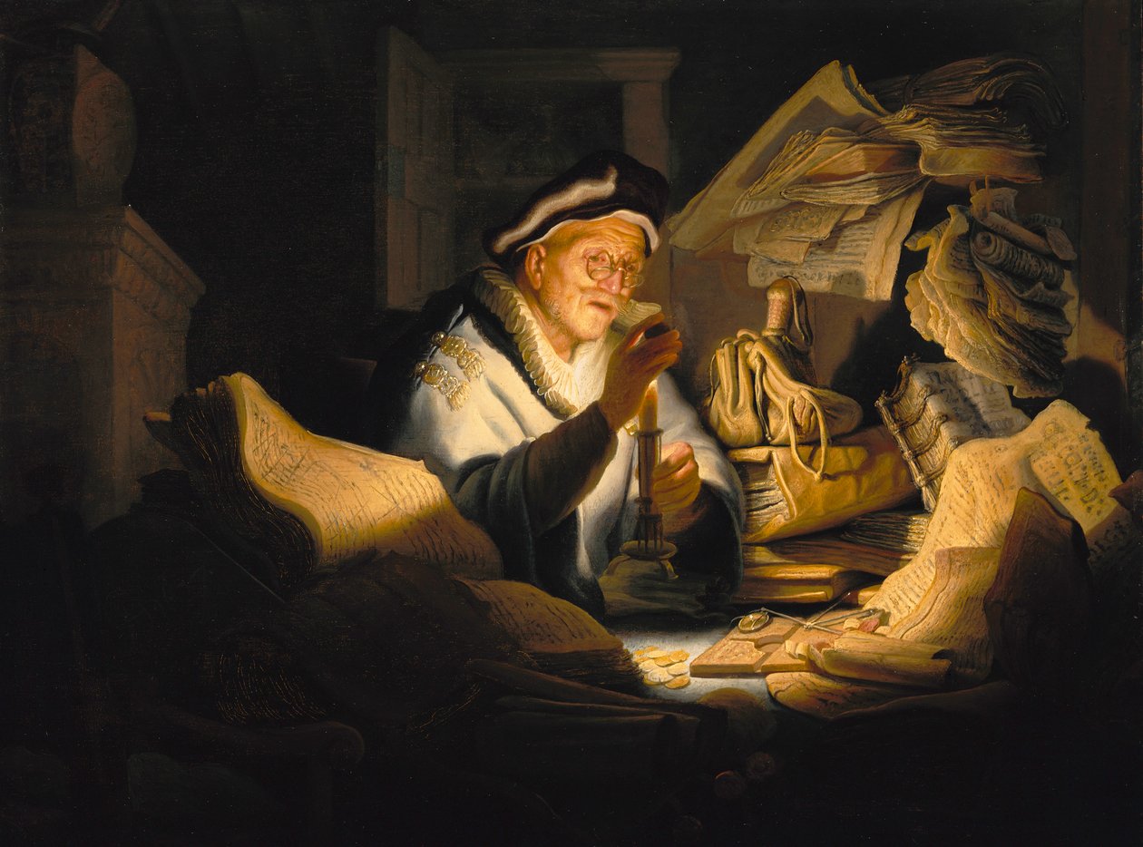 De gelijkenis van de rijke dwaas, 1627 door Rembrandt van Rijn