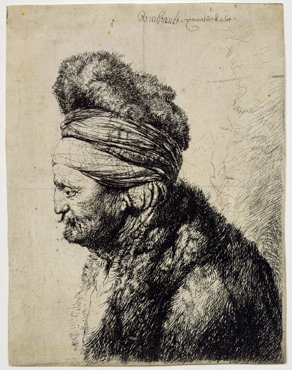 Het tweede oosterse hoofd door Rembrandt van Rijn