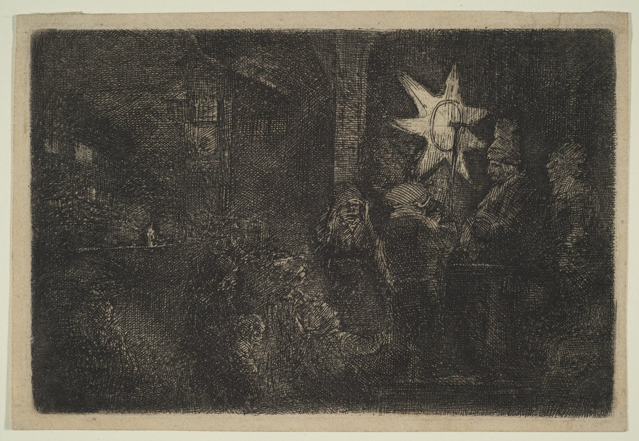 De Ster van Koningen: Een Nachtstuk, ca. 1651 door Rembrandt van Rijn