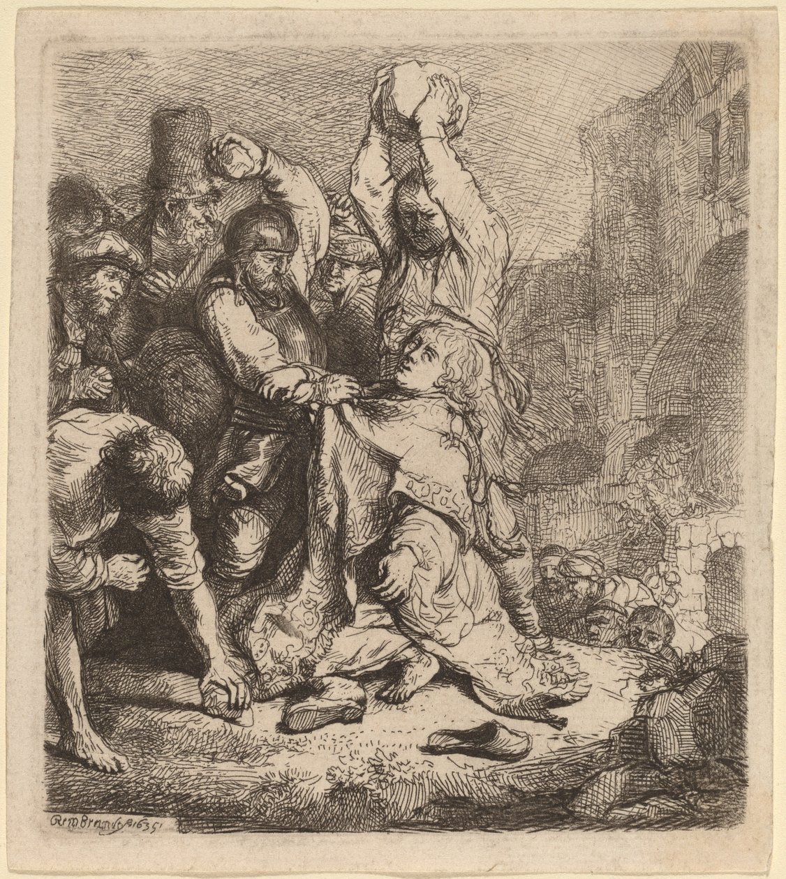 De Steniging van Sint Stefanus door Rembrandt van Rijn