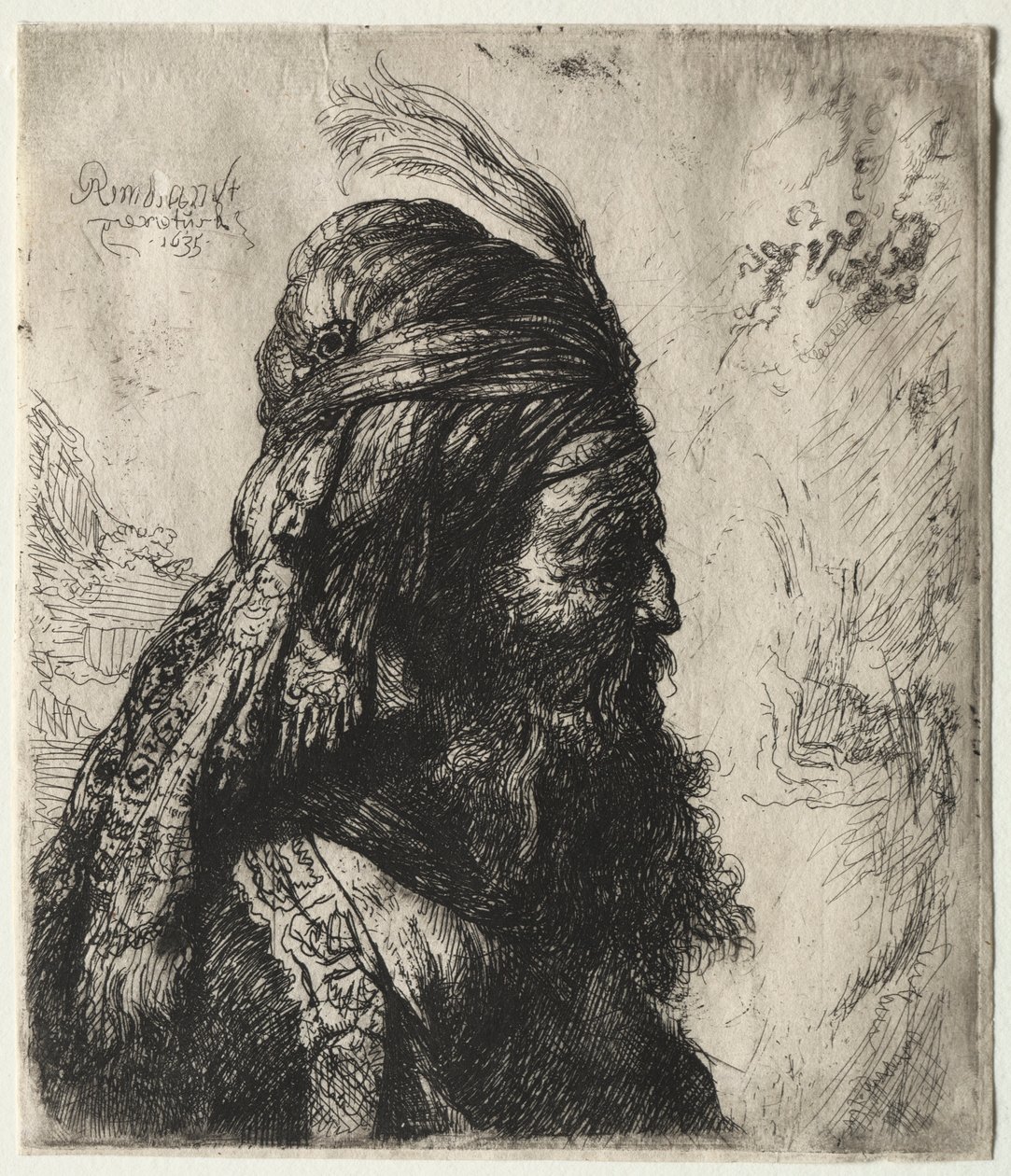 Het Derde Oosterse Hoofd, 1635 door Rembrandt van Rijn