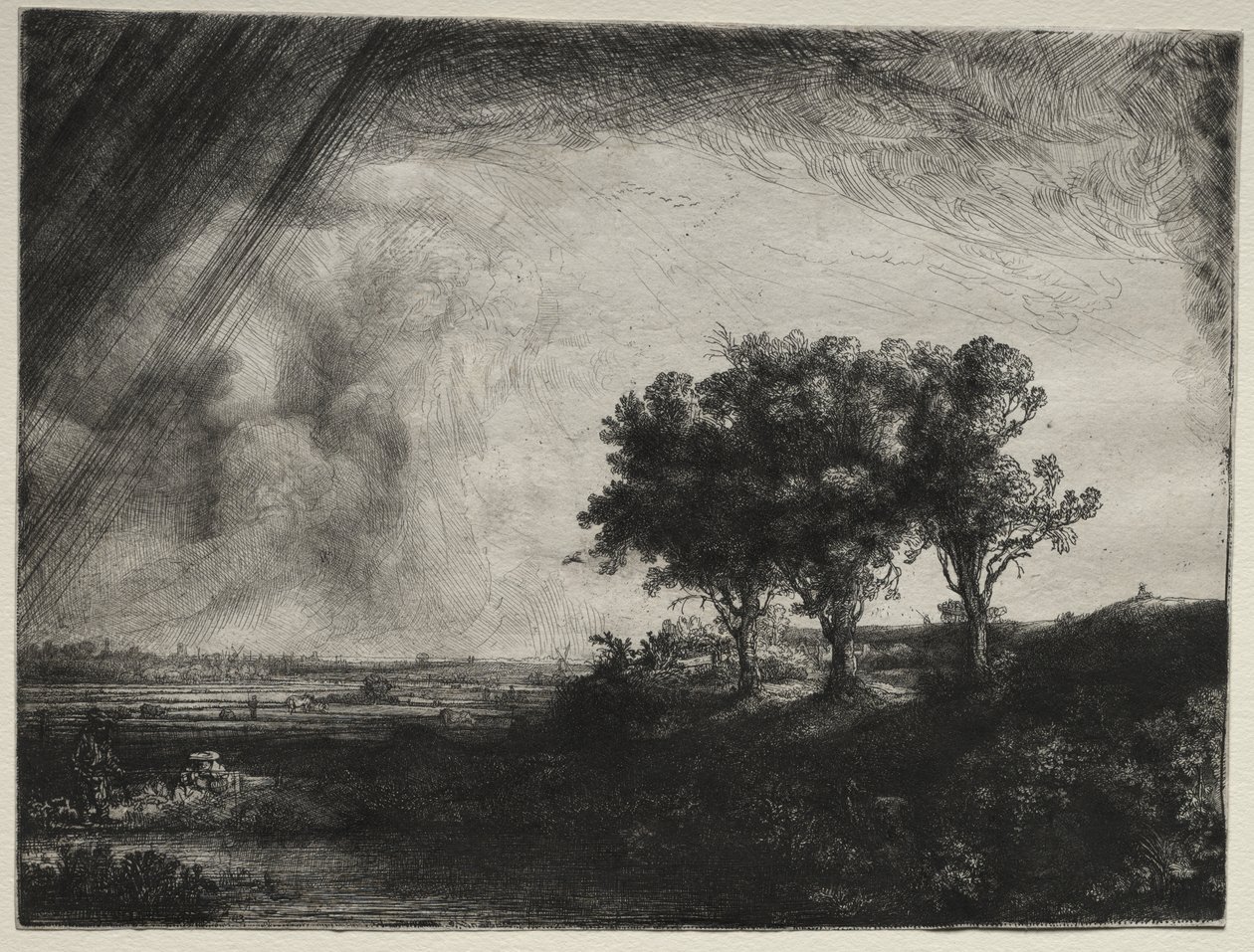 De Drie Bomen door Rembrandt van Rijn