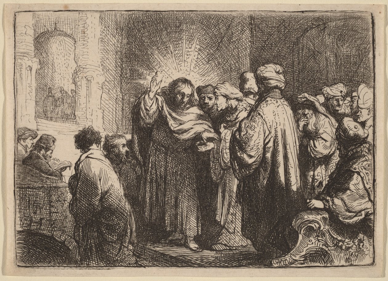 Het eerbetoongeld door Rembrandt van Rijn