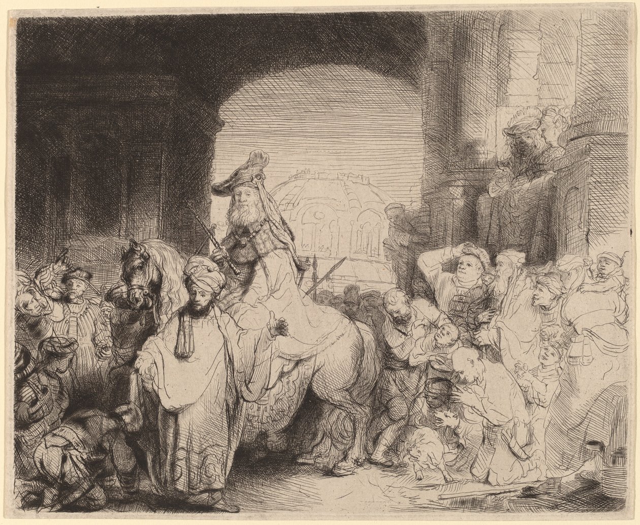 De triomf van Mordechai door Rembrandt van Rijn