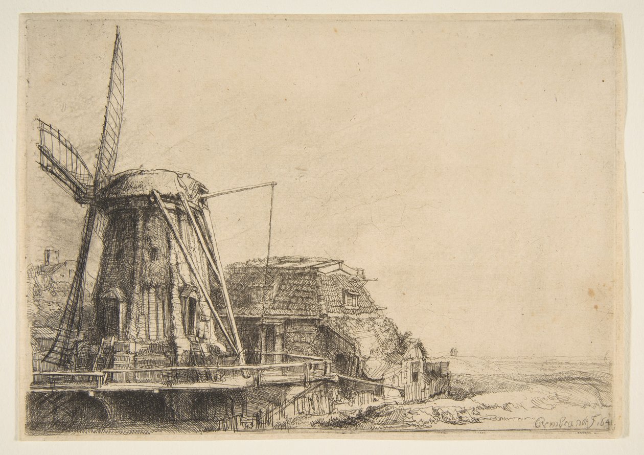 De molen door Rembrandt van Rijn