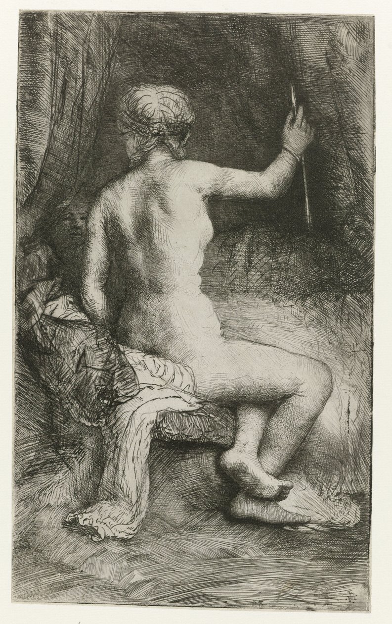 De vrouw met de pijl door Rembrandt van Rijn
