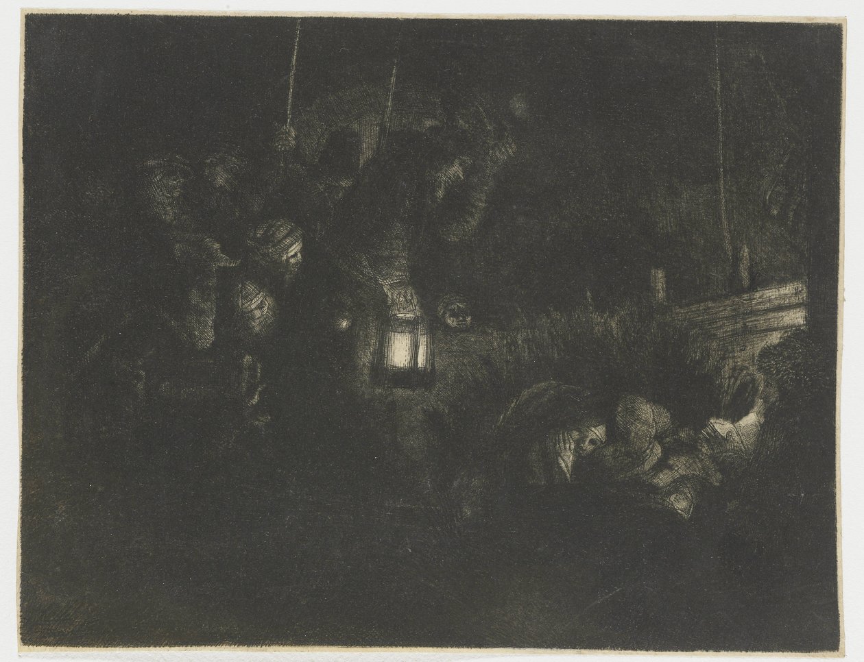 De aanbidding van de herders: een nachtstuk door Rembrandt van Rijn