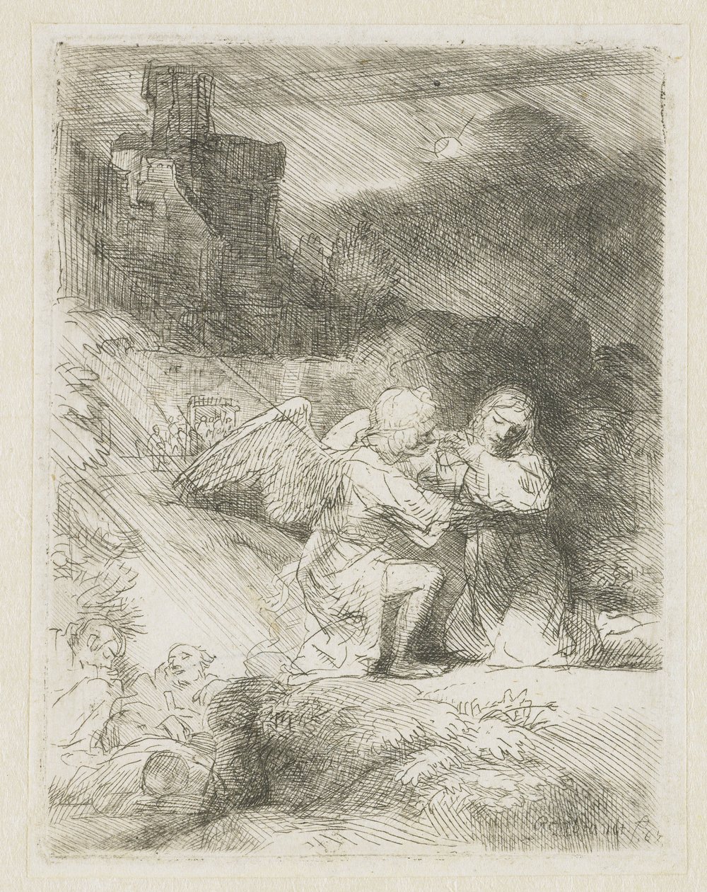 De doodsangst in de tuin door Rembrandt van Rijn