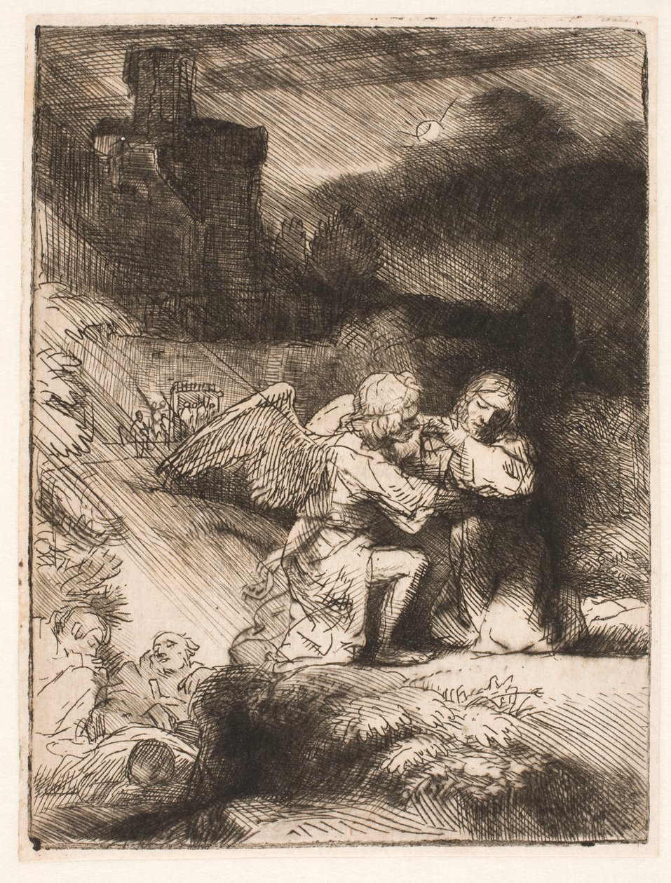 De lijdensweg in de tuin door Rembrandt van Rijn