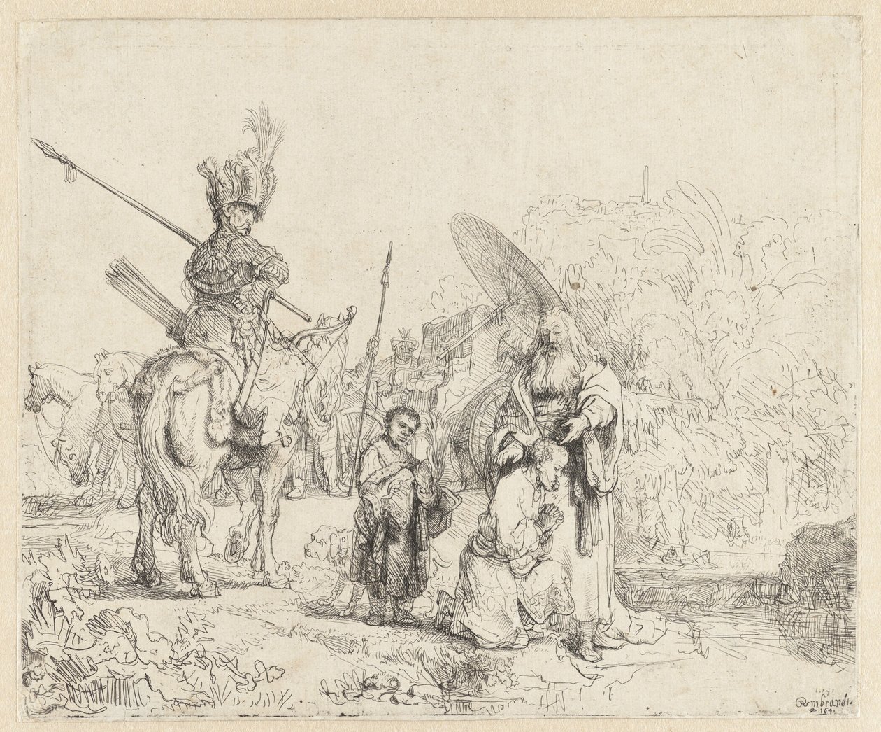 De doop van de eunuch door Rembrandt van Rijn
