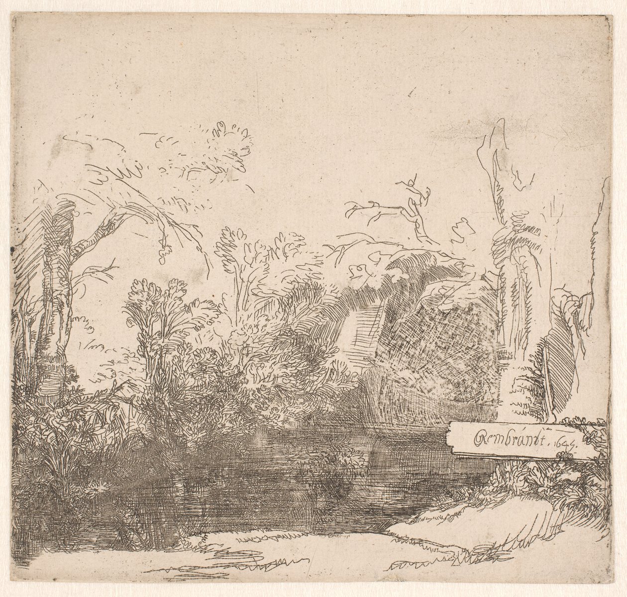 Het boothuis door Rembrandt van Rijn