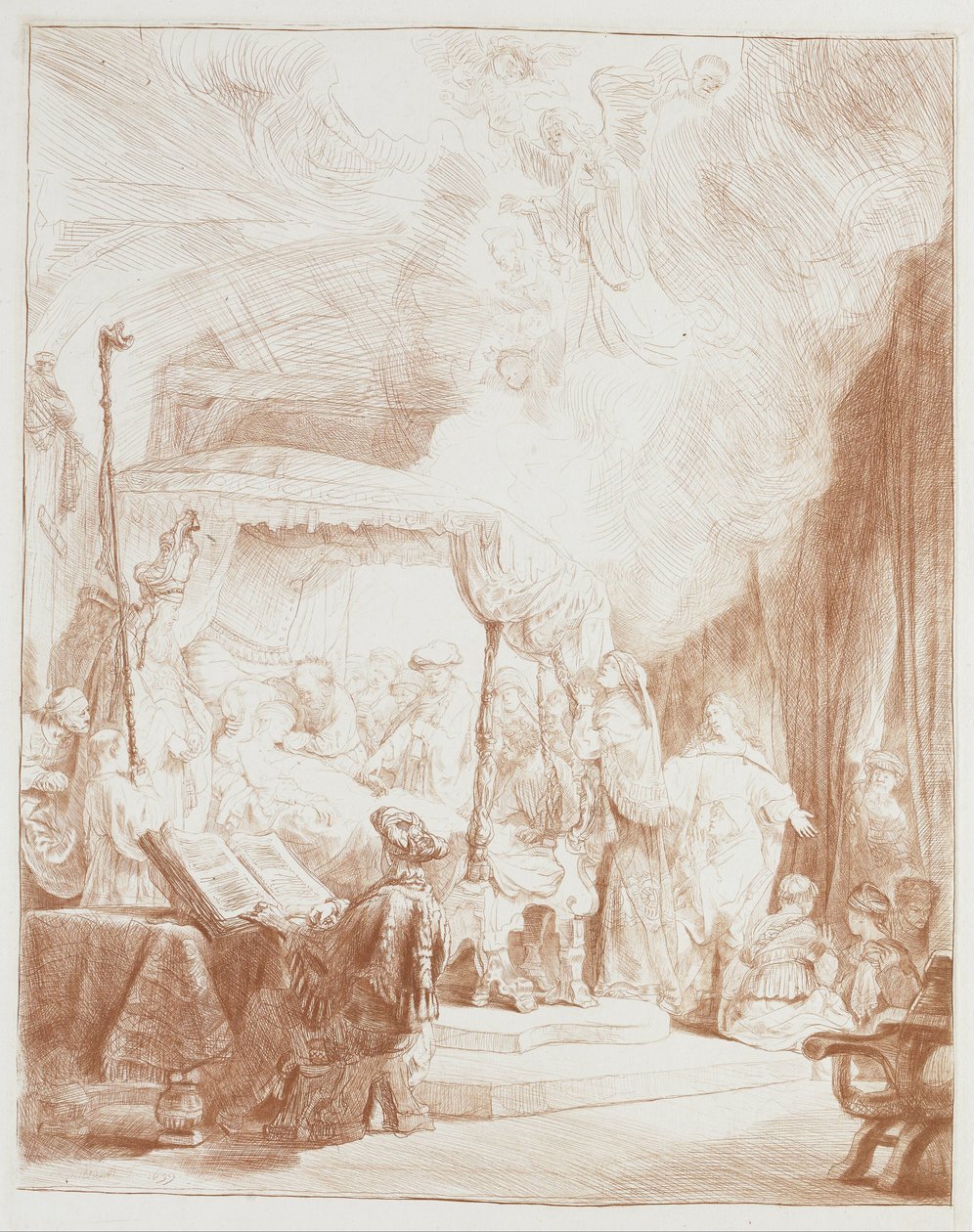 De dood van de Maagd door Rembrandt van Rijn