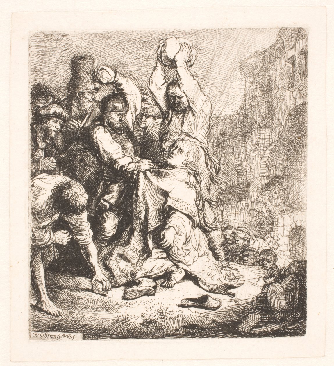 De steniging van S. Stefanus door Rembrandt van Rijn